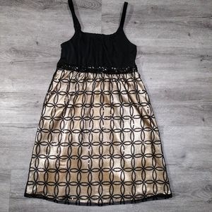 NWT 33 Lights Black/Gold Sequin Dress Sz 14/16